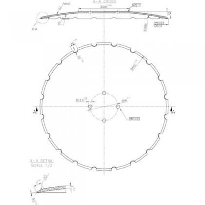 Disc de grapă dințat 460x5 potrivit pentru Rabe FieldBird