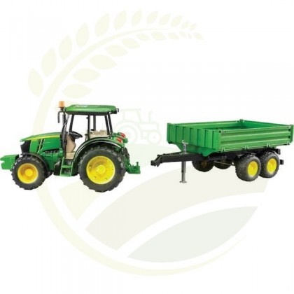 Tractor John Deere 5115M cu remorcă basculabilă