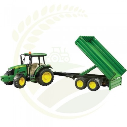 Tractor John Deere 5115M cu remorcă basculabilă