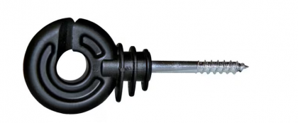 Izolator inelar, negru, șurub diametru 5,0mm, 50 buc. Farma