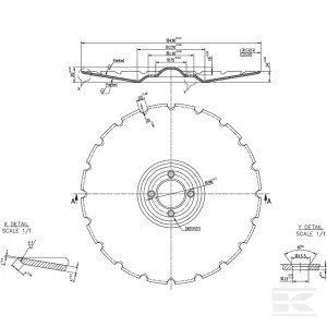 Taler disc crestat 432x5mm