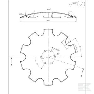 Taler disc 510mm 6 orificii