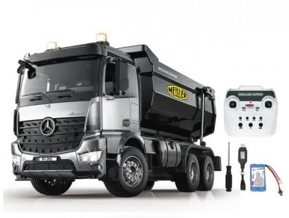 JA406301 Basculantă Mercedes Benz Arocs 1:20 din metal Meiller cu telecomandă