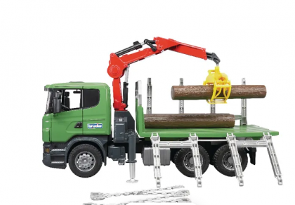 Camion Scania seria R cu remorcă de încărcat lemne