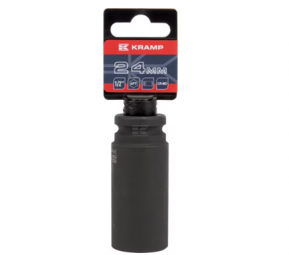 Capăt lung cheie tubulară de impact 1/2" cu profil hexagonal interior 24mm