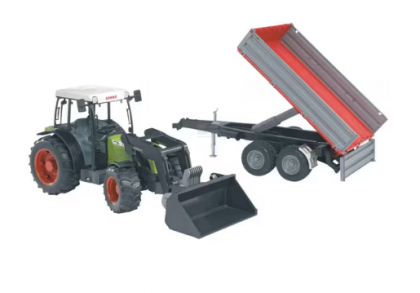 U02112 Tractor Claas Nectis 267F cu încărcător frontal și remorcă basculabilă