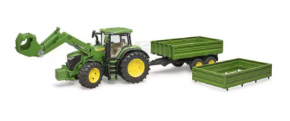 U03155 Tractor John Deere 7R 350 cu încărcător frontal și remorcă