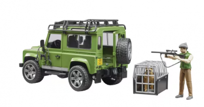 U02587 Mașină de teren Land Rover Defender station wagon cu pădurar și câine