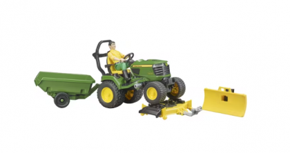 U62104 Tractor de cosit John Deere cu remorcă și grădinar