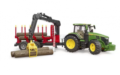 U03154 Tractor John Deere 7R 350 cu încărcător frontal și remorcă