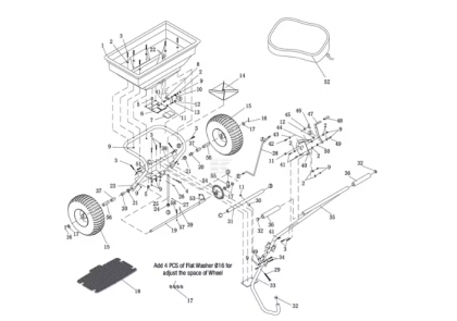 FGP455239GP Cărucior împrăștiere manuală 56kg gopart