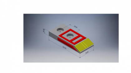 CP7020CN Brăzdar cultivator 160x70x20mm întărit plat 2 orificii potrivit pentru Grégoire-Besson