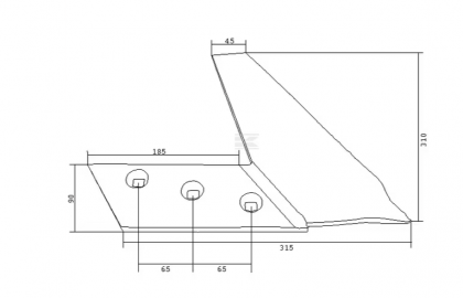 27083002N Lamă plaz stânga NG61 Rabe