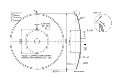 CDR46T111 Disc pentru hamei Ø457mm