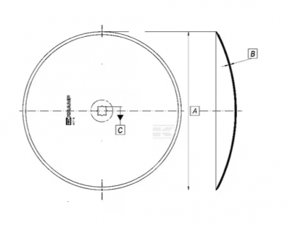 HD560431KR Taler disc neted 560x4,5/31mm