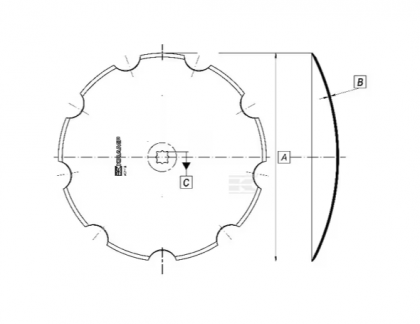 HD510126 Taler disc crestat 510x4
