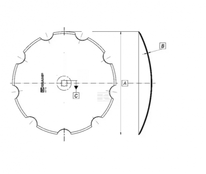 HD510128 Taler disc crestat 510x4