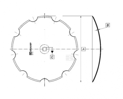 HD510132 Taler disc crestat 510x4