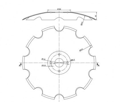 46000109N Taler disc crestat 510x5mm