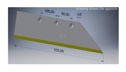 172613CN Brăzdar carbură stânga