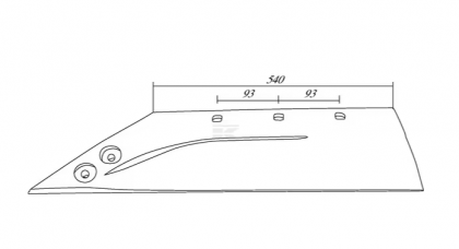 2200054Z Placă de brăzdar reversibil 30ZBW dreapta