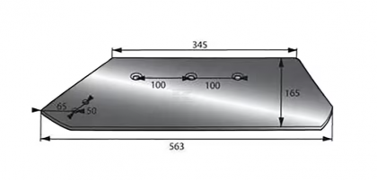 010400GN Vârf brăzdar 14" dreapta