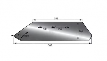 010450N Vârf brăzdar 14" stânga