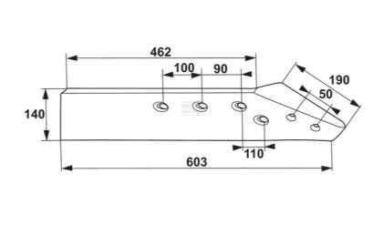 173614N Brăzdar întărit B2 16" dreapta potrivit pentru Grégoire-Besson