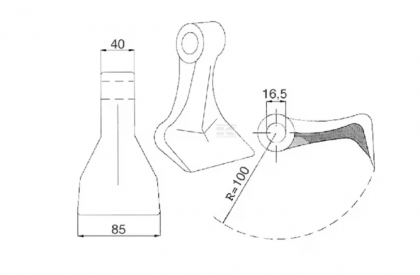 CK1180 Ciocan tocător potrivit pentru Agrimaster