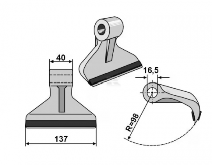 CK0960C Ciocan Tocator PTA acoperit, potrivit pentru Berti