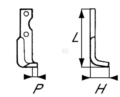 RB16548L Cuțit freză rotație stânga 160x50x30mm grosime 4mm potrivit pentru Agria