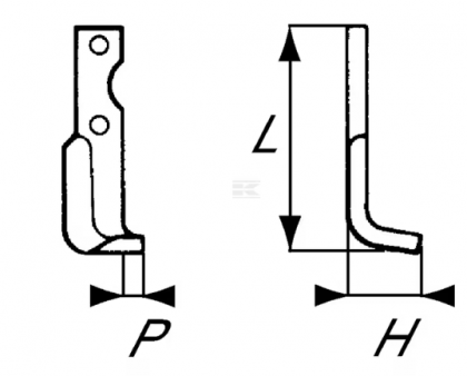 RB17548R Cuțit freză rotație dreapta 175x50x30mm grosime 4mm potrivit pentru Agria