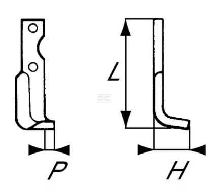 RB17548L Cuțit freză rotație stânga 175x50x30mm grosime 4mm potrivit pentru Agria