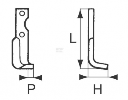 RB02013 Cuțit freză rotație stânga 215x48x30mm grosime 4mm potrivit pentru Agria