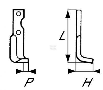 RB25498 Cuțit freză rotație dreapta 175x50x25mm grosime 4mm potrivit pentru Agria