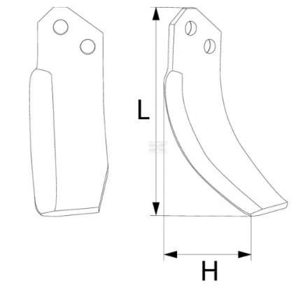 RB70234 Cuțit freză rotație dreapta 185x48x60mm grosime 6mm potrivit pentru Agria