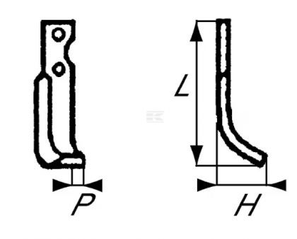 RB123015RH Cuțit freză rotație dreapta 170x55x30mm grosime 6mm potrivit pentru B.C.S.
