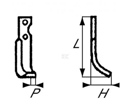 RB123001LH Cuțit freză rotație stânga 170x55x25mm grosime 6mm potrivit pentru B.C.S.