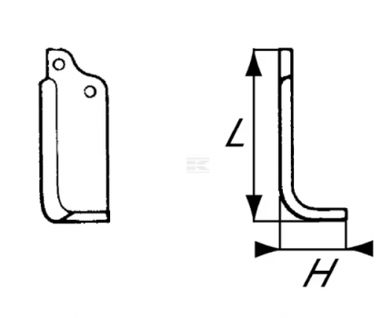 RB03001 Cuțit freză rotație dreapta 138x57x50mm grosime 6mm potrivit pentru Badalini