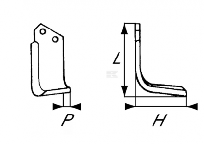 RB08002 Cuțit freză rotație dreapta 185x115x70mm grosime 6mm potrivit pentru Breviglieri