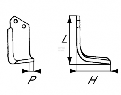 RB08012 Cuțit freză rotație stânga 185x115x70mm grosime 6mm potrivit pentru Breviglieri