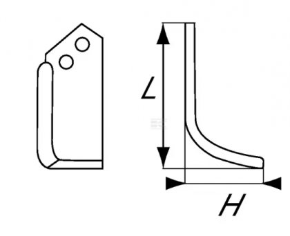 RB5266 Cuțit freză rotație stânga 162x57x55mm grosime 5mm potrivit pentru Bungartz