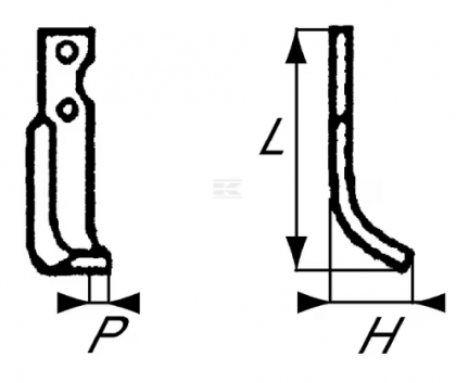 RB12012 Cuțit freză rotație stânga 195x59x30mm grosime 6mm potrivit pentru Carraro Antonio