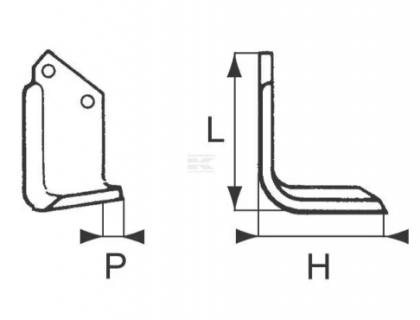 RB722534 Cuțit freză rotație stânga 190x130x80mm grosime 8mm potrivit pentru Celli