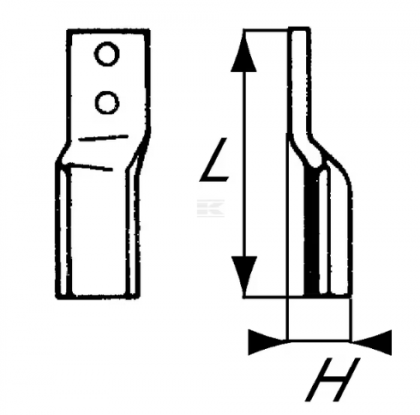 RB422631 Cuțit freză rotație stânga 50mm grosime 12mm potrivit pentru Celli  Număr articol RB422631