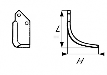 RB522505 Cuțit freză rotație dreapta 185x135x70mm grosime 6mm potrivit pentru Celli
