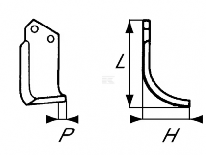 RB080007 Cuțit freză rotație dreapta 170x107x60mm grosime 6mm potrivit pentru Breviglieri