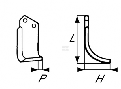 RB080107 Cuțit freză rotație stânga 170x116x60mm grosime 6mm potrivit pentru Breviglieri