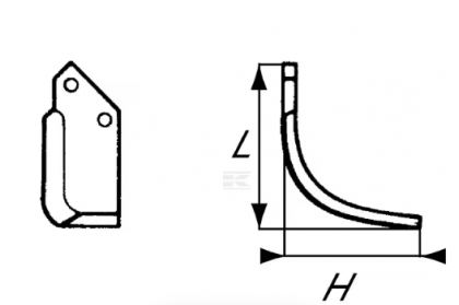 RB522506 Cuțit freză rotație stânga 185x135x70mm grosime 6mm potrivit pentru Celli