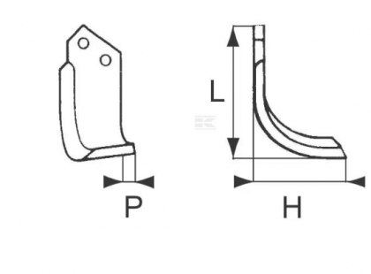RB722538 Cuțit freză rotație stânga 195x134x80mm grosime 8mm potrivit pentru Celli